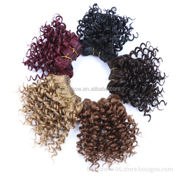 Wholesale   synthetic hair extensions  hair bulk curly braiding hair weaving deep wave  high quality